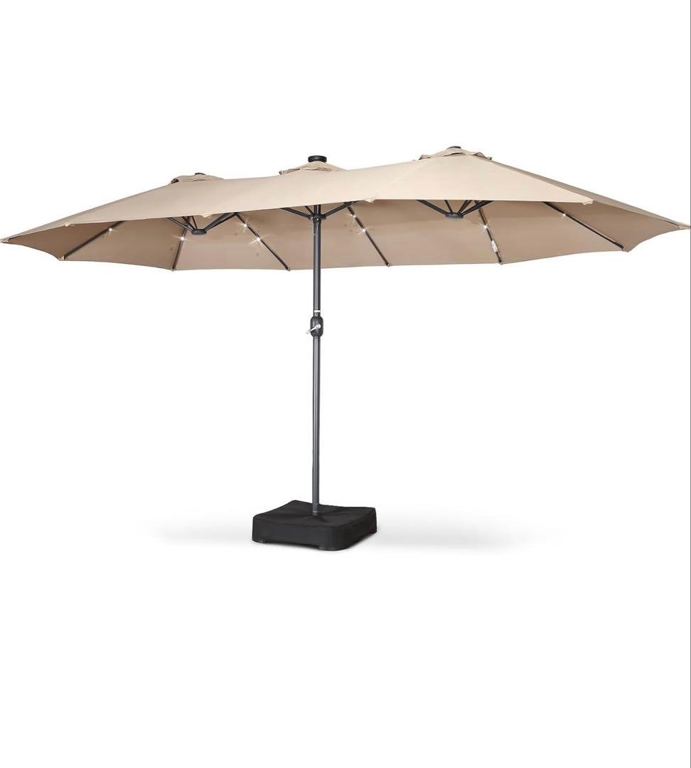 (値下げ)パラソル ガーデンパラソル 大型 長方　撥水加工 クランク開閉付き 楽天市場】ガーデンパラソル 大型 長方形 パラソル 幅460cm×奥行250cm