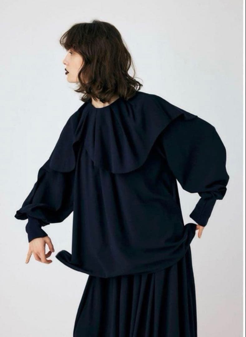 [ENFOLDエンフォルド］WAVE COLLAR PULLOVER 黒 楽天市場】ENFOLD / エンフォルド | 2023SS | WAVE COLLAR PULLOVER