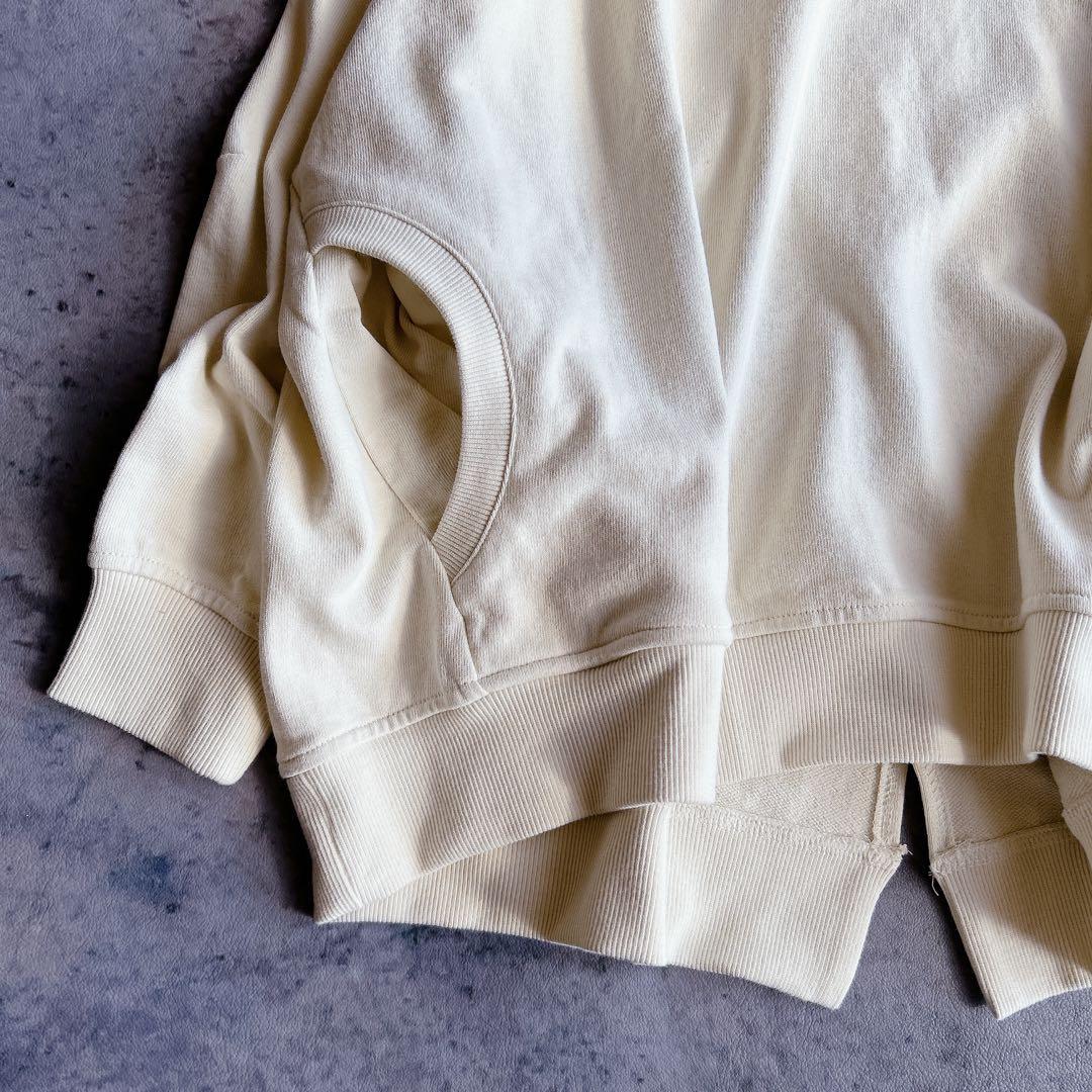 新品】 tang ⿻ コットン 起毛 ワイドプルオーバー ルーズ ナチュラル