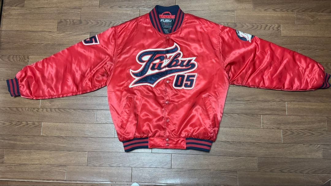 FUBU スタジャン XL レッド 中古・古着通販】FUBU (フブ) スタジャン レッド サイズ:M｜ブランド