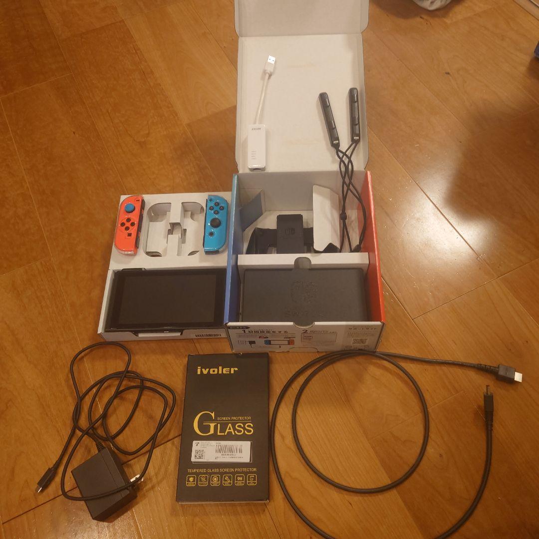 Switch本体セット＋有線LANアダプター＋予備フィルム2枚＋カバー arc-online_4961818027213