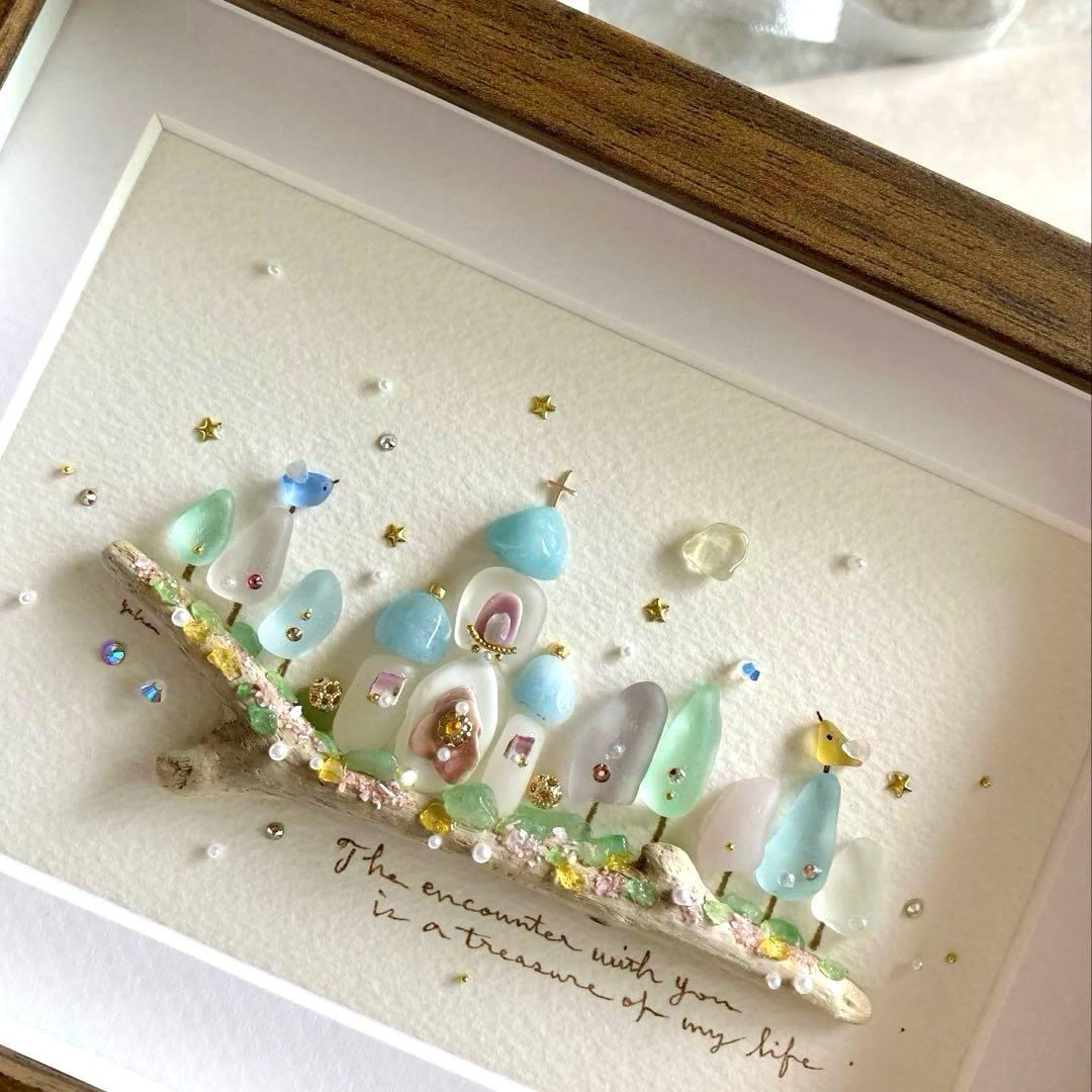 トーマス号様専用 出逢いの教会 シーグラス／天然石／フレームアート