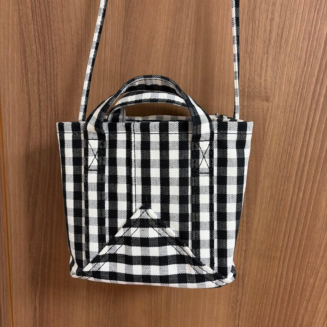 エバゴス ギンガムチェックカゴ袋ショルダーバッグ - メルカリ