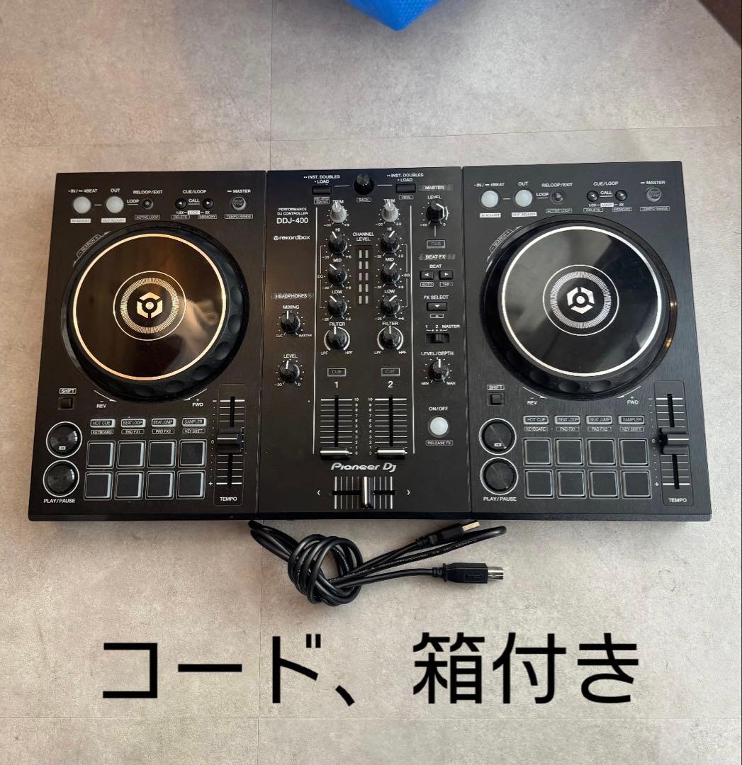 Pioneer DDJ-400 DJコントローラー コード・箱付き　美品 箱ダメージ品】Pioneer DJ/DJコントローラー/DDJ-400 -DJ機材アナログ