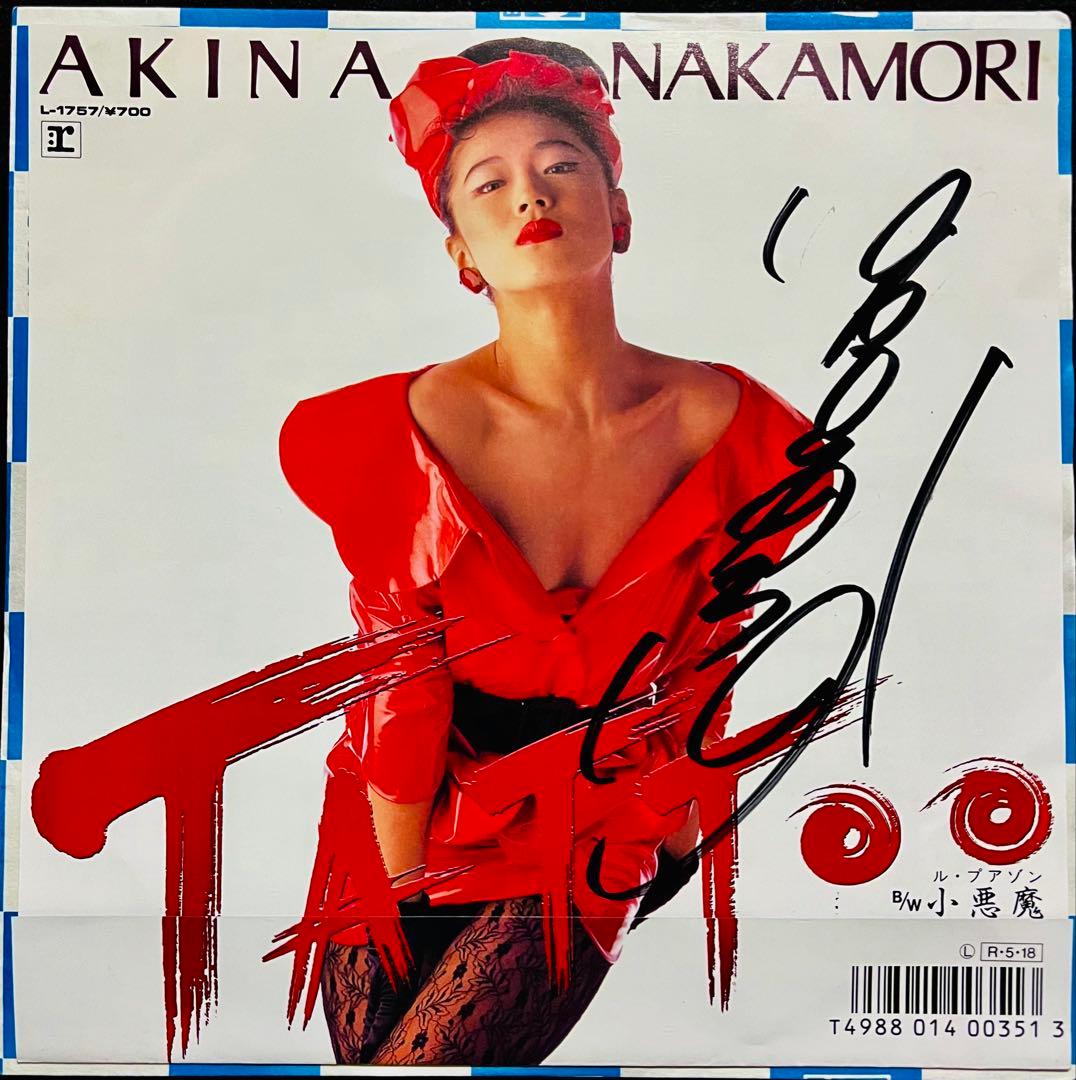 美品/美盤 直筆サイン付き 中森明菜 EPレコード TATTOO 1枚 - メルカリ