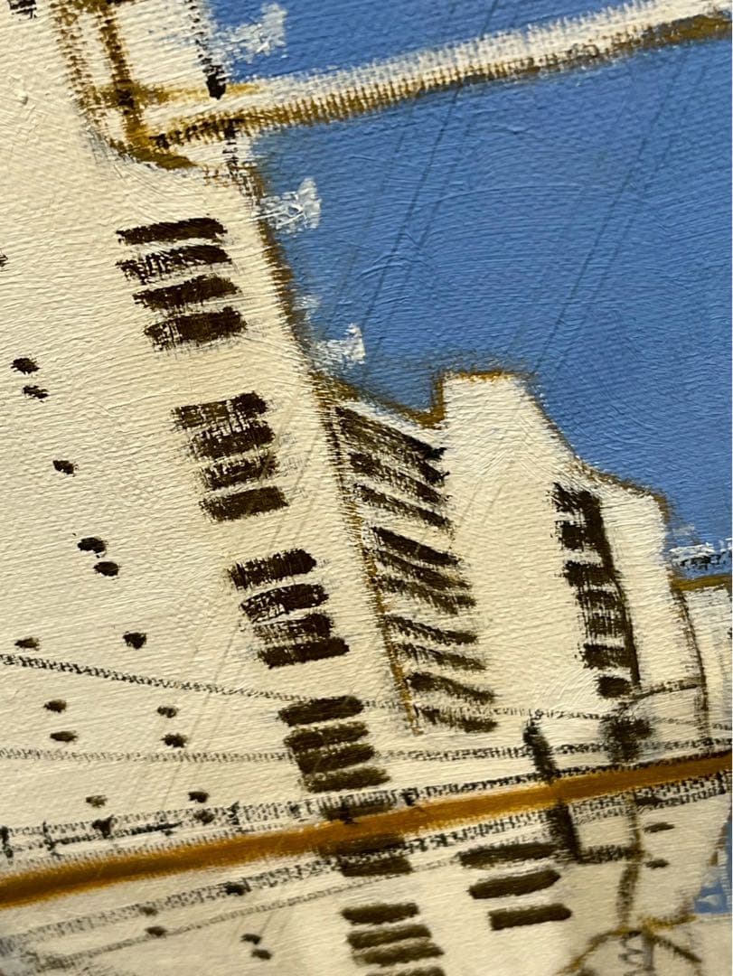 柳原良平《横浜どんたく》1983年 油彩画 15号 鑑定書付き