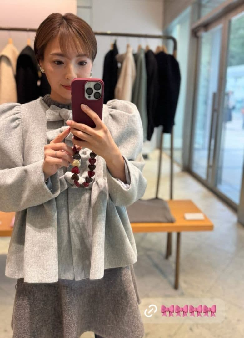 JNHearts♡ジェイエヌハーツ 未使用タグ付き リボンコート - メルカリ