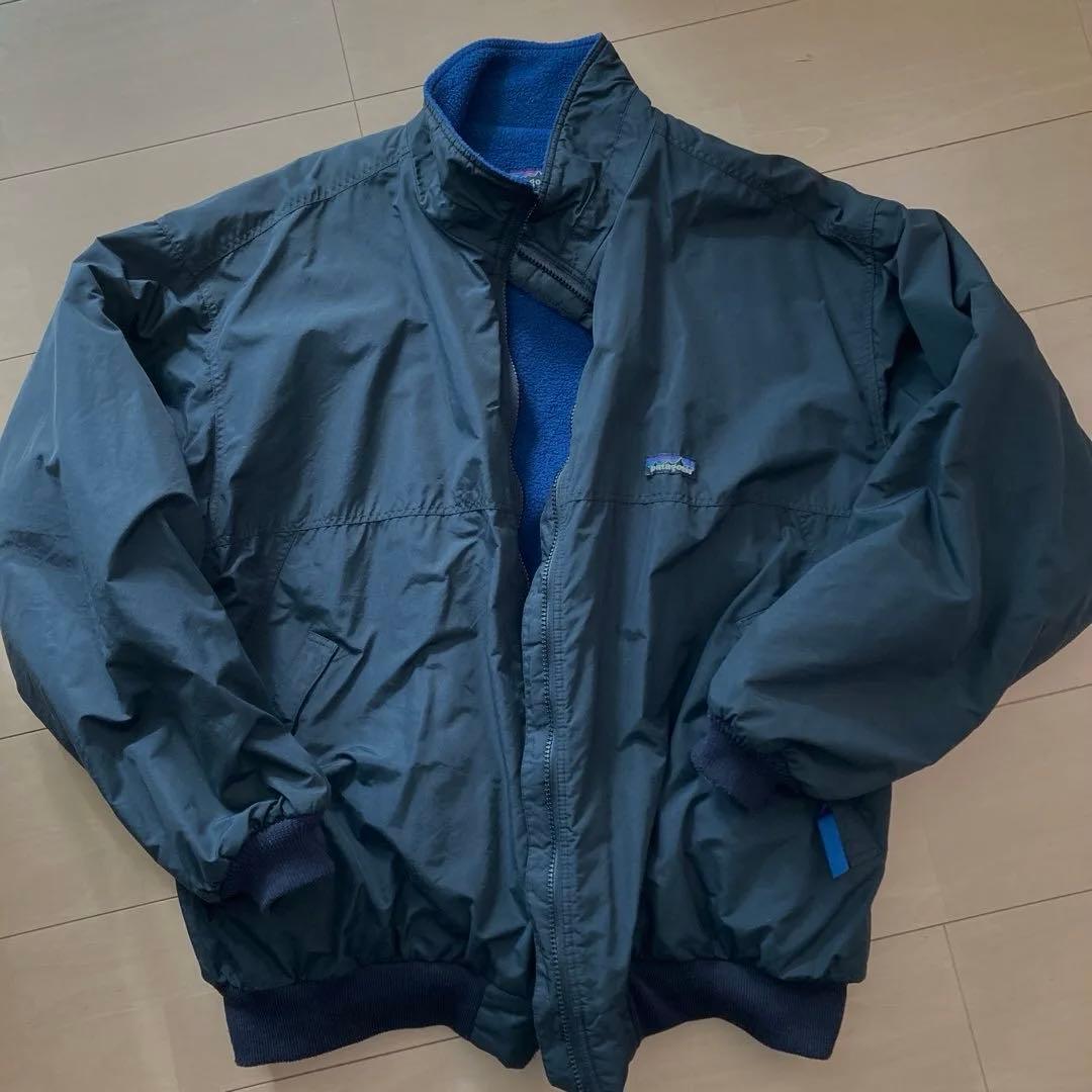 Patagonia シェルドシンチラ ブラックXL F97 USA 古着 80-90s USA製 Patagonia 裏地 フリース シェルド シンチラ シェル