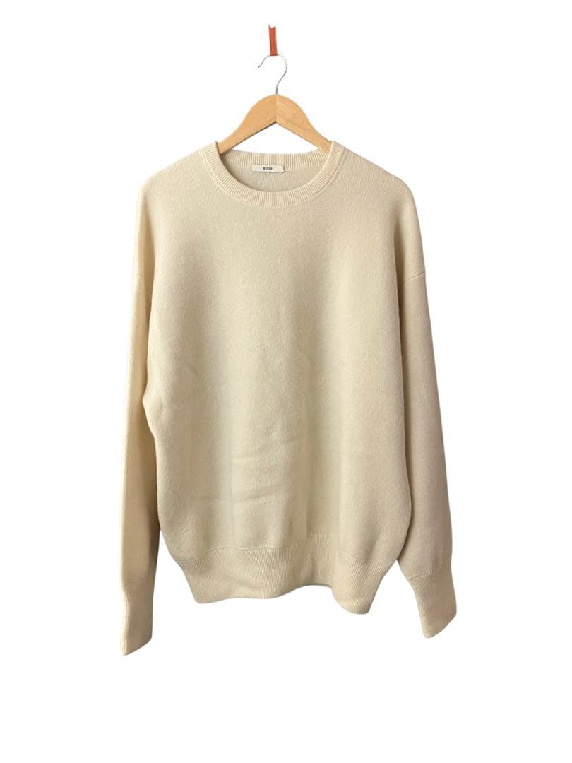 BODHI カシミア ニット トップス スウェット FREE BODHI｜ホワイトカシミヤスウェットプルオーバー“BD CASHMERE HEAVY