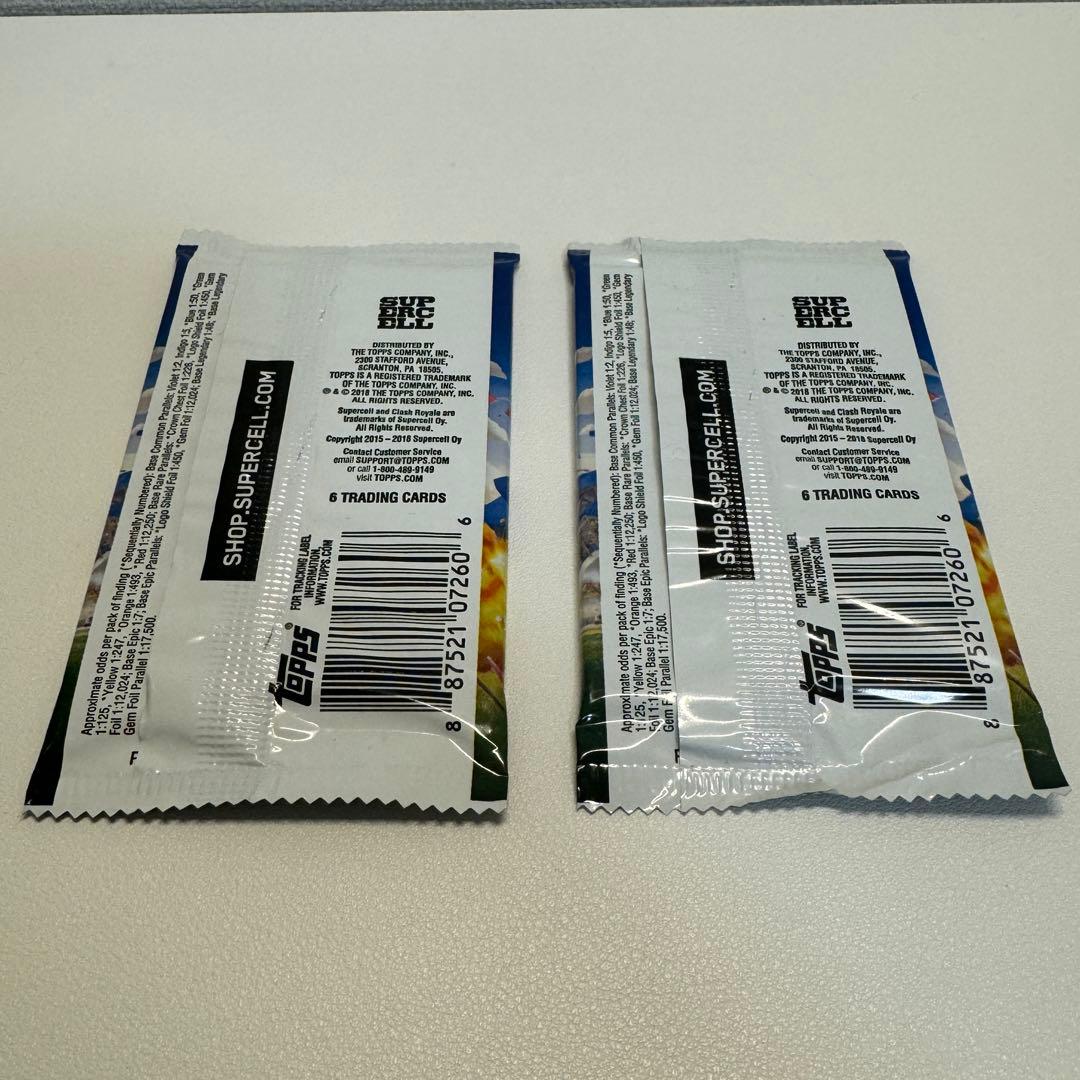 未開封】希少品 クラッシュロワイヤル 公式トレカパック 2つセット