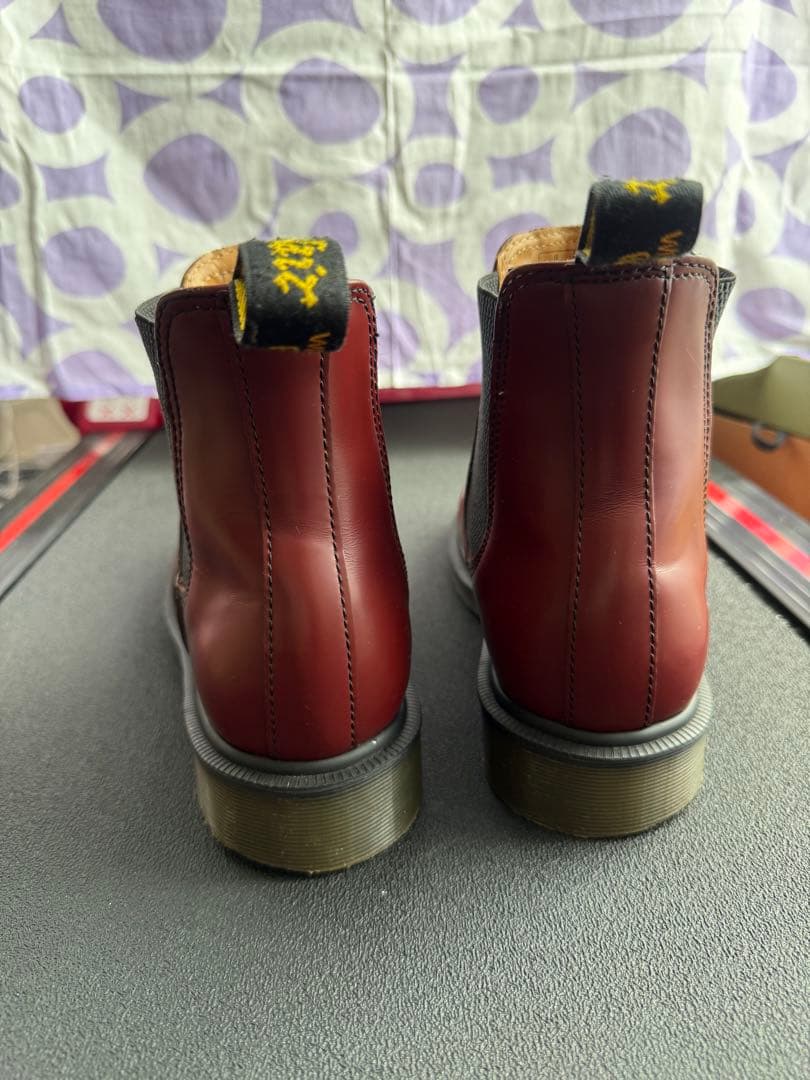 Dr. Martens サイドゴアブーツ レッド UK8 27cm WY004 - メルカリ