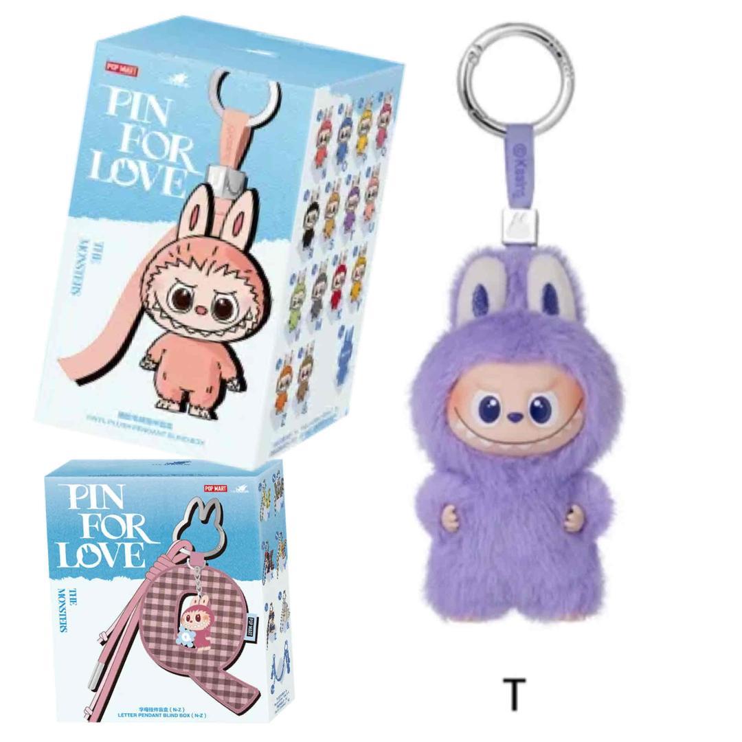 T】ラブブ (2点セット) LABUBU イニシャル ぬいぐるみ ストラップ