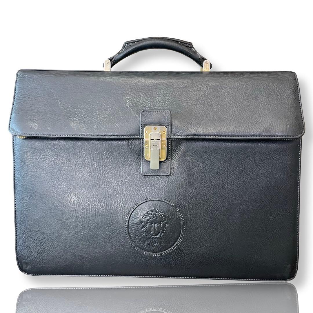 ヴェルサーチ ビジネスバッグ ブリーフケース レザー メデューサ 黒 A4 楽天市場】ヴェルサーチ バッグ ブリーフケース ビジネスバッグ 本革