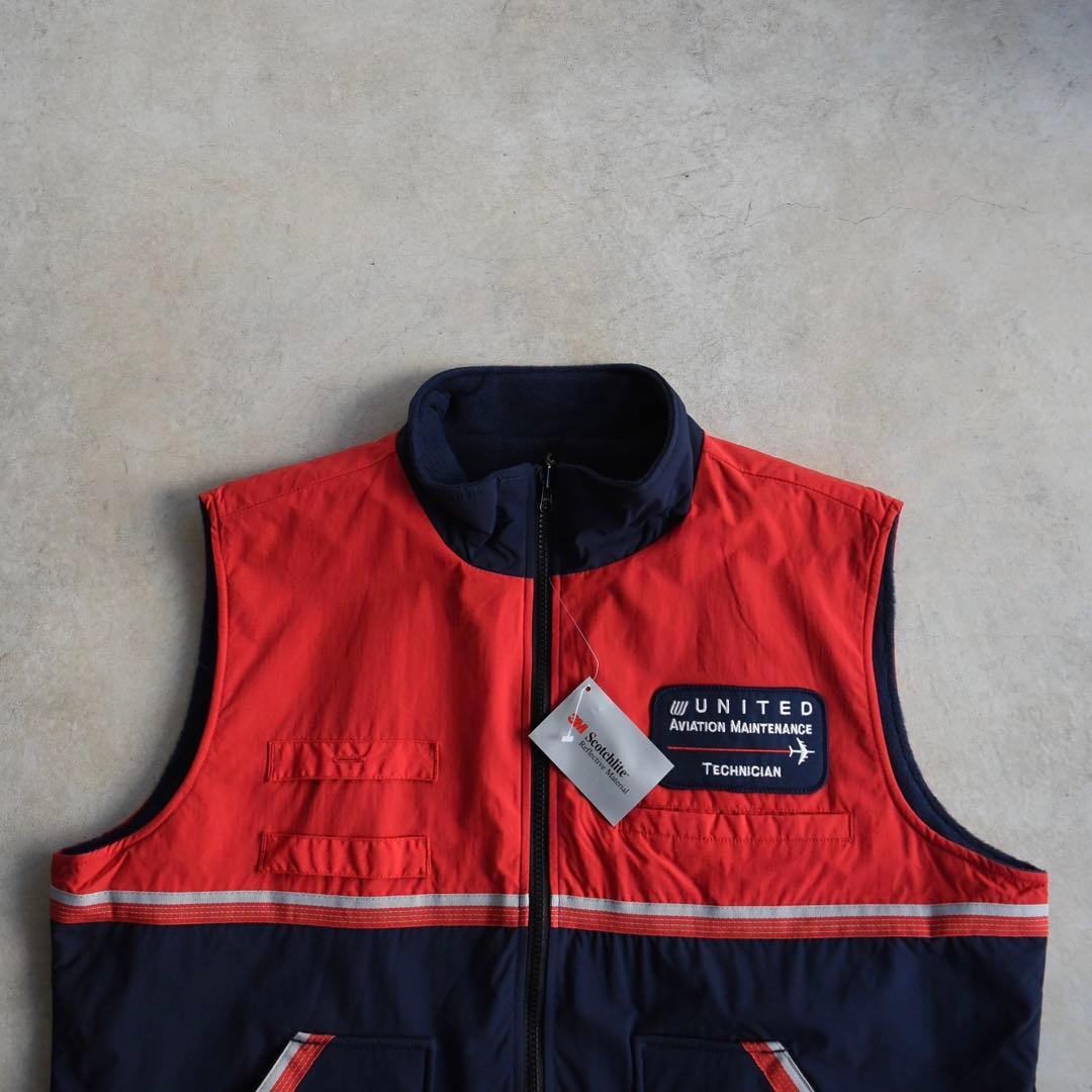 90s UNITED ユナイテッド航空 ナイロンベスト 企業物 未使用 L - メルカリ
