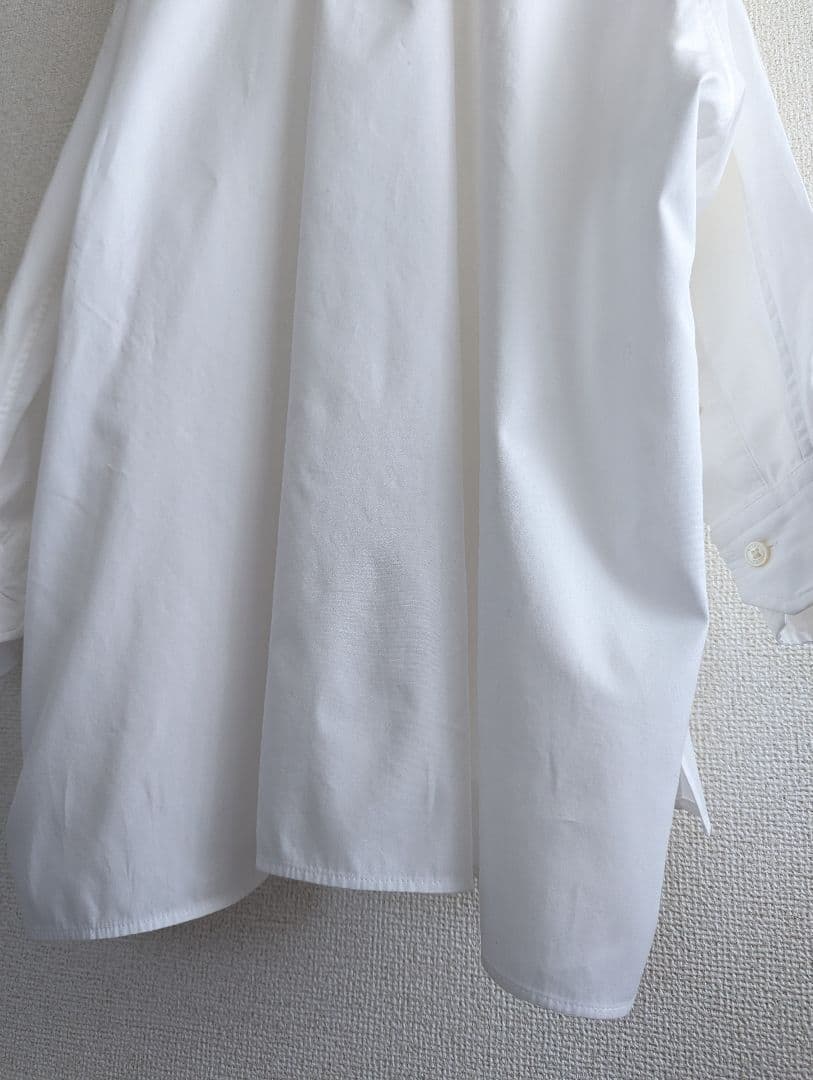 良品】TICCA スタンドカラー スキッパープルオーバー ブラウス白