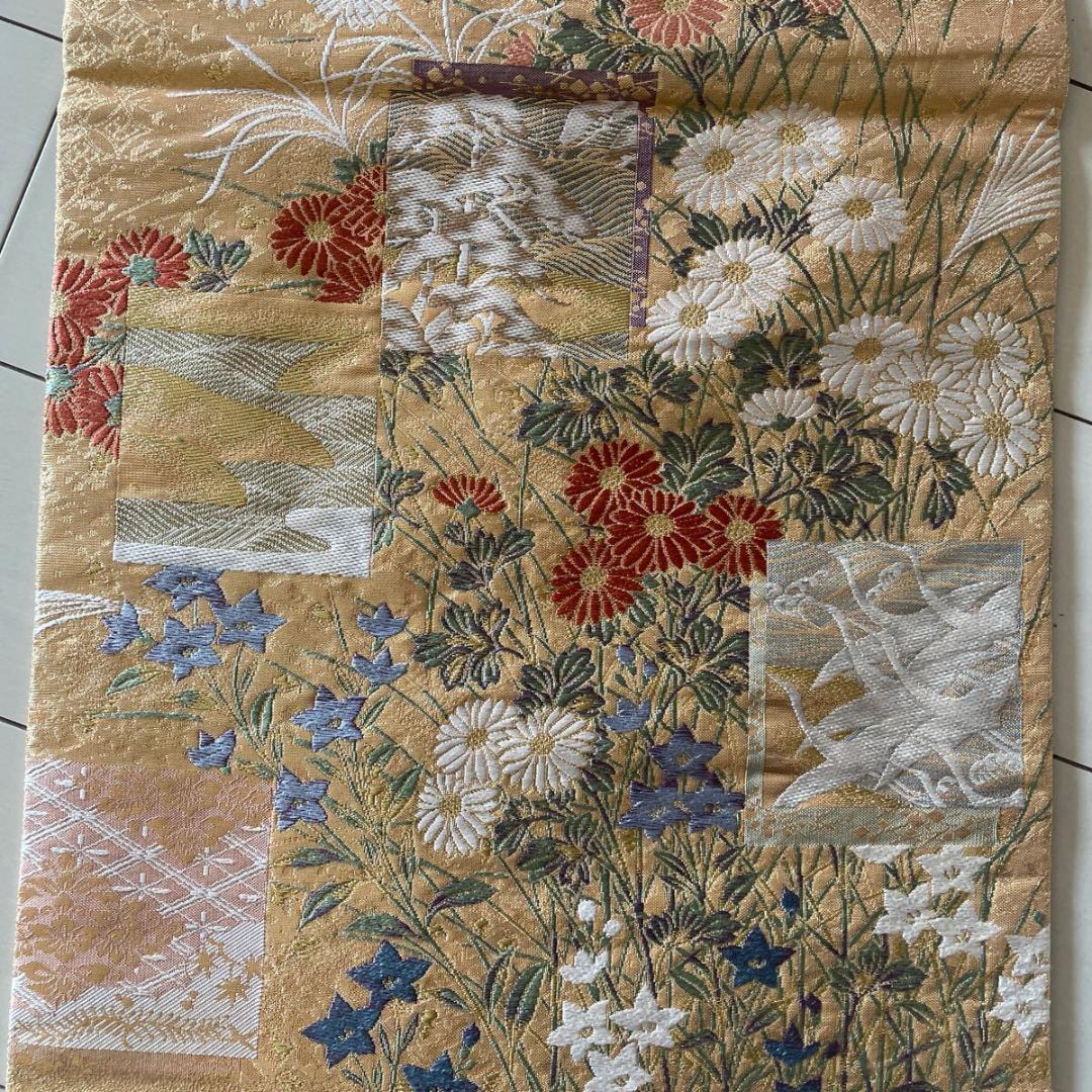 す*か様 ■C644■美品■正絹■リバーシブル　全通　燭光文様　荒磯花兎名物裂文