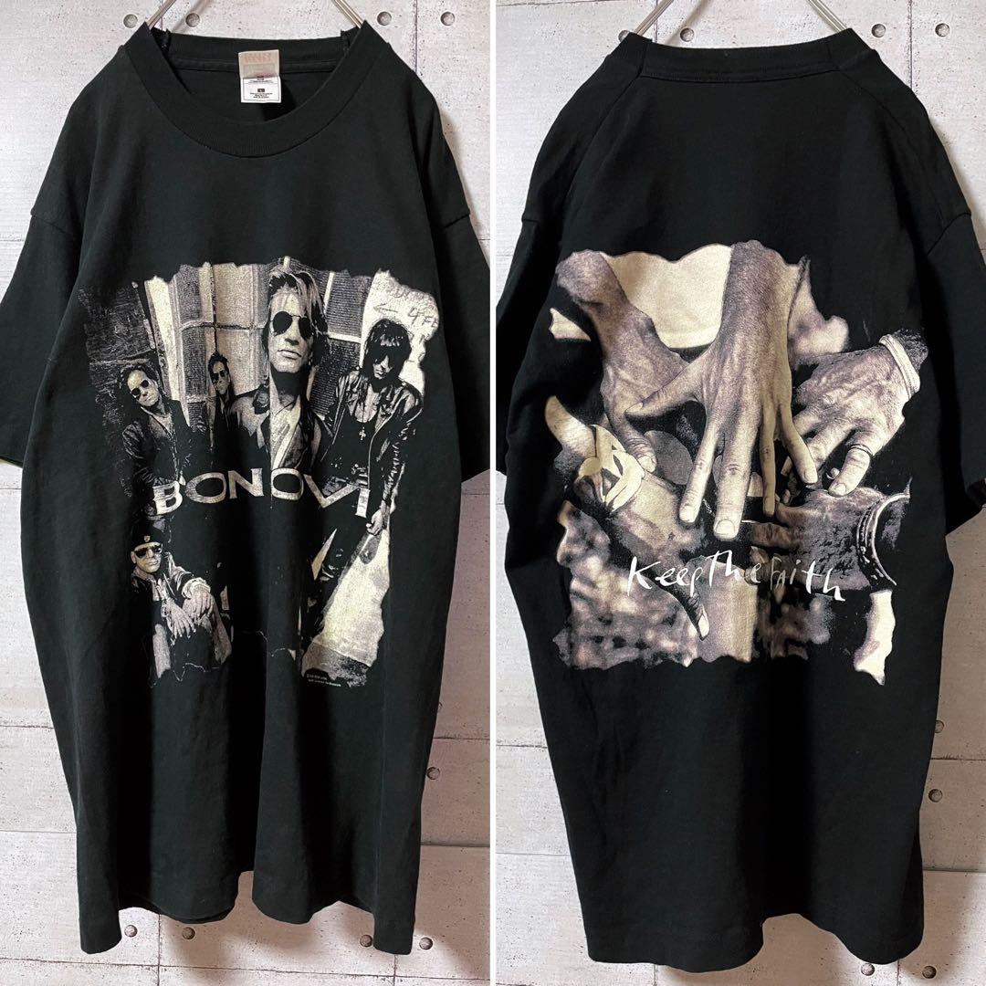 90s ボンジョビ BON JOBI バンド Tシャツ 美品 L 黒 US古着 - メルカリ