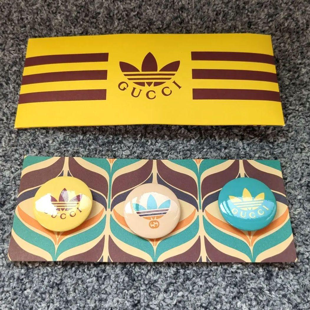 GUCCI グッチ Adidas アディダス 缶バッジ ノベルティ 非売品 - メルカリ