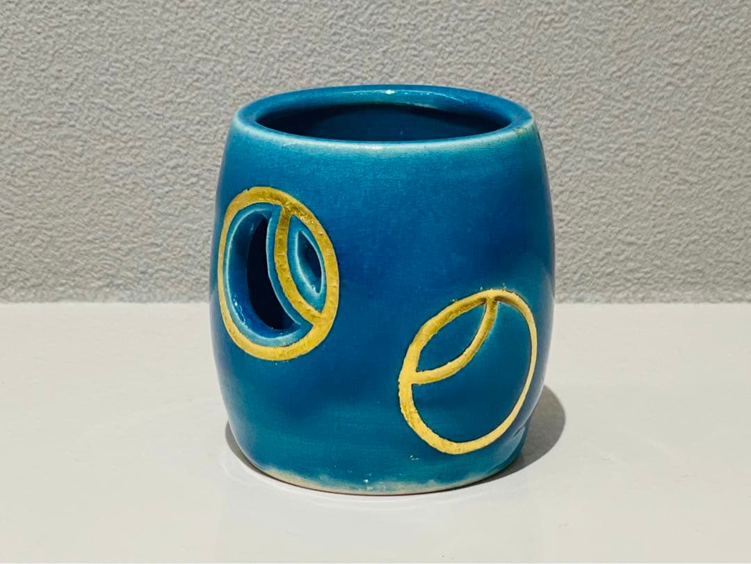 茶道具】瑞山作 トルコ ツボツボ透かし蓋置