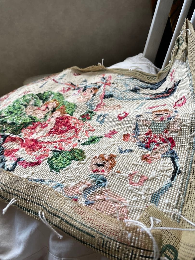 アメリ様専用アンティーク サンプラー アルファベット 刺繍 プチポアン