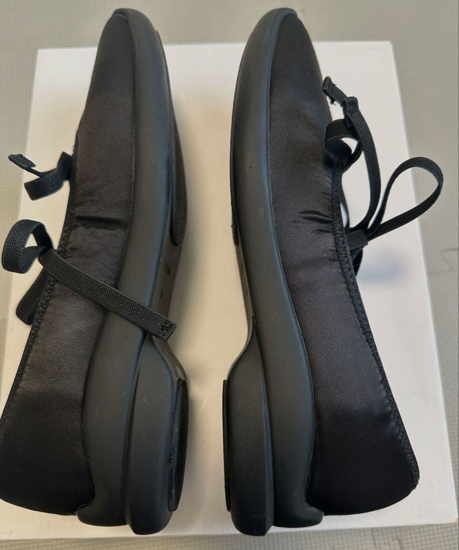 ルタロン　ダブルリボンバレリーナ　ブラック　24.5cm