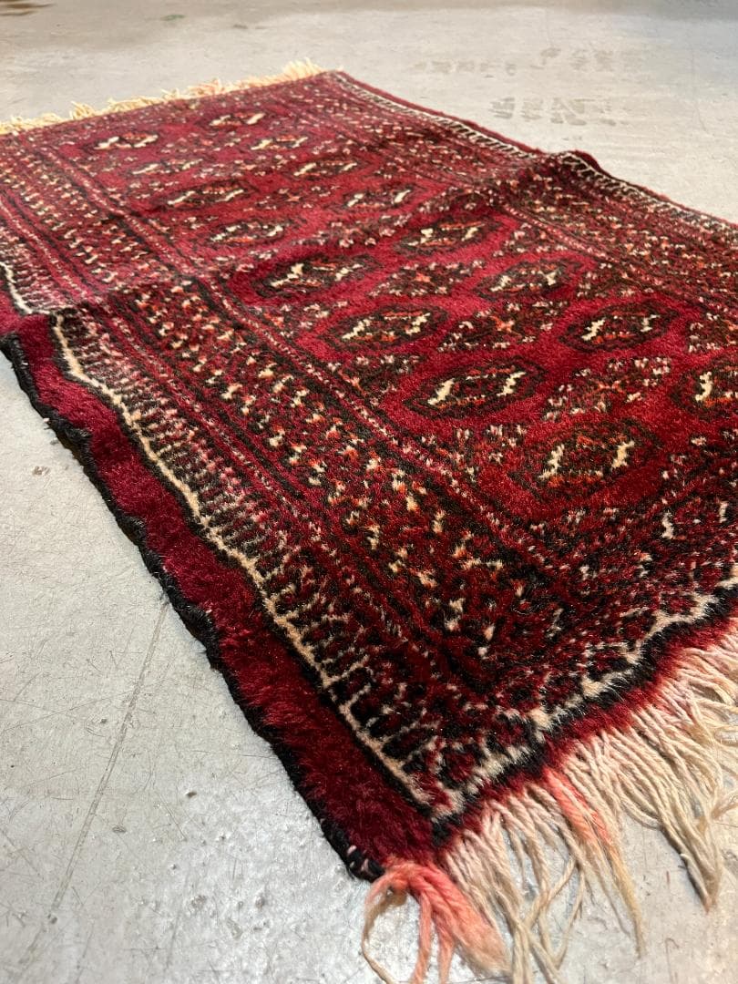 《 Vintage Rug 》トルクメンラグ　トライバル　アフガン　幾何学模様