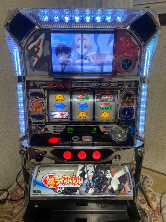 実機スロット 鉄のラインバレル コイン不要機付き