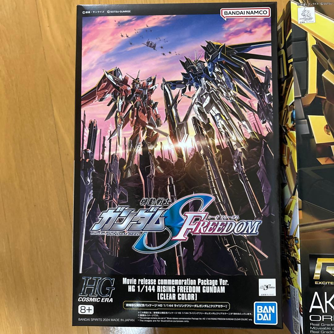 RGアカツキガンダム & HGライジングフリーダムガンダムセット - メルカリ