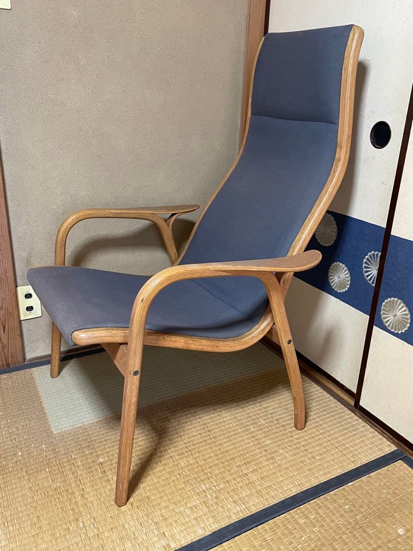 昭和レトロ リクライニングチェア 1人掛け椅子 布張り