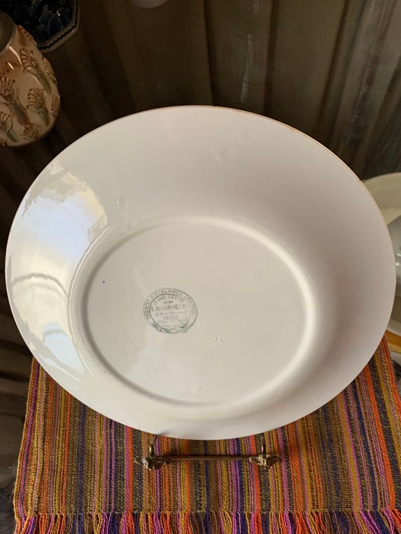 フランス製アンティーク 超美品！シズノワリ手書きのお皿！良く書けて