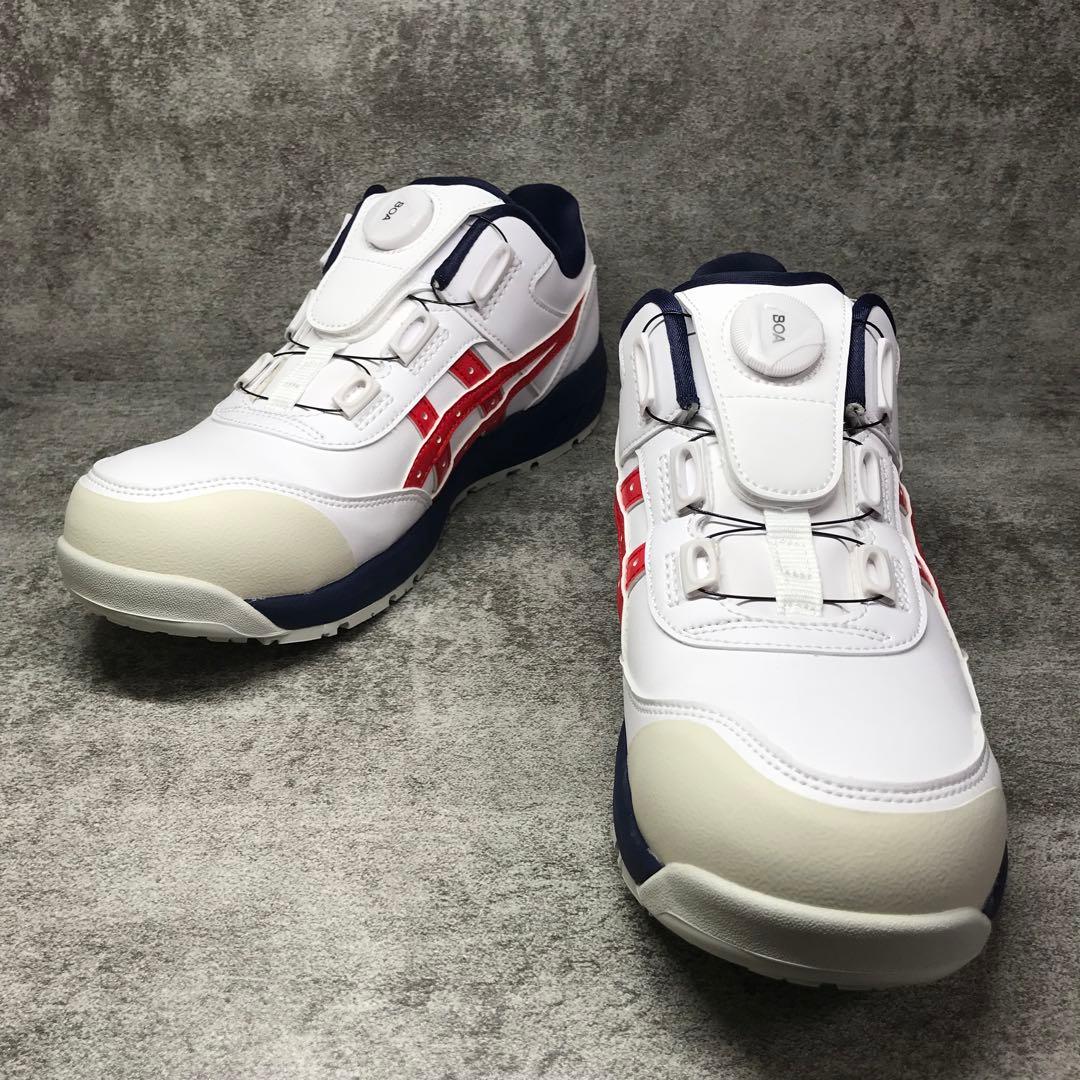 【未使用】asics BOA 安全靴 1273A029 26㎝ 白/紺/赤 asics|アシックス|安全靴|ウィンジョブCP306 Boa 1273A029 : 安全靴