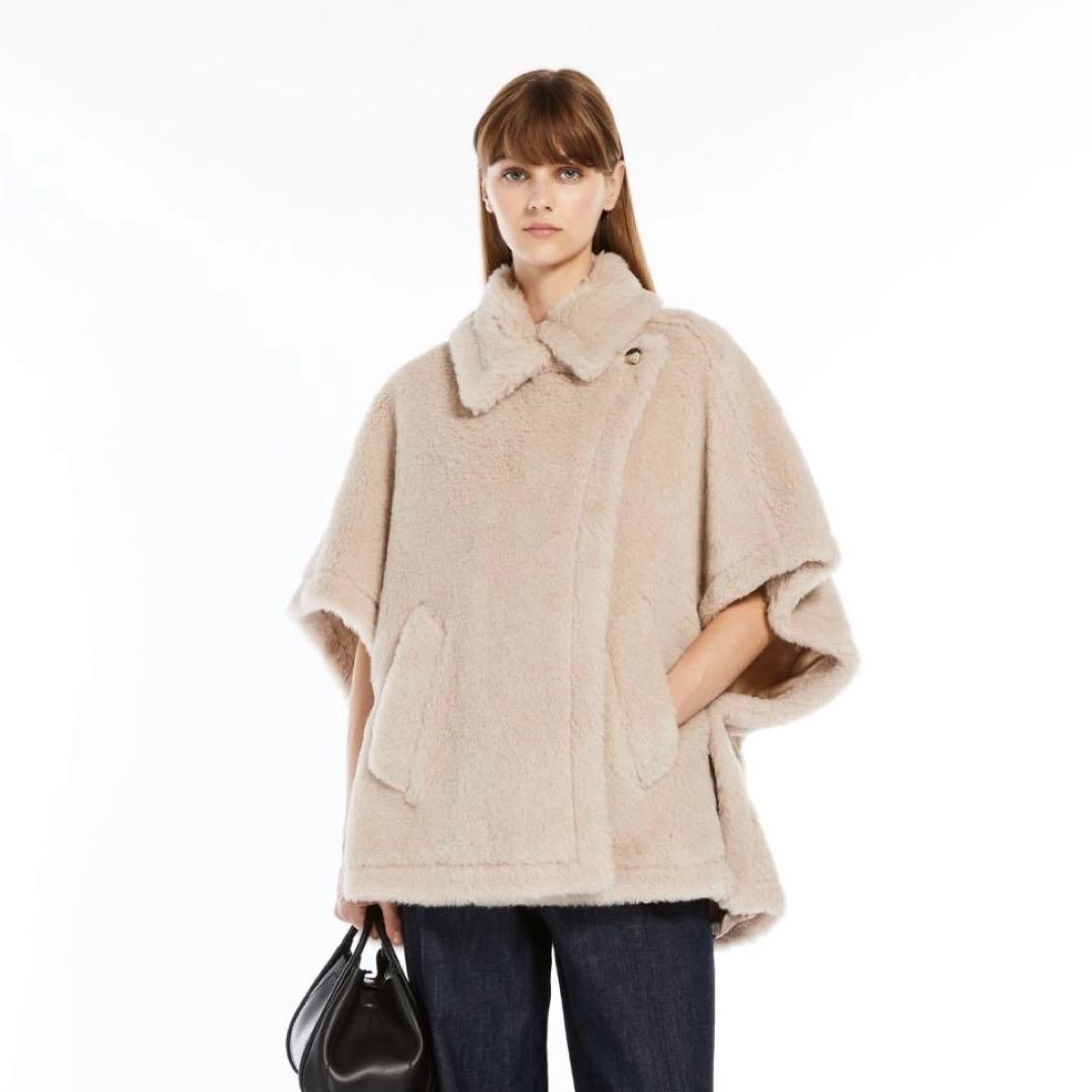 MaxMara TEBE テディベア ケープ サンド - メルカリ
