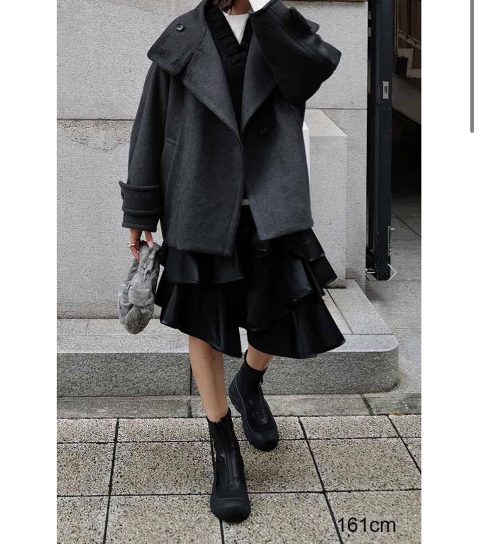 今期新作】machatt スタンドカラーウールコート - メルカリ