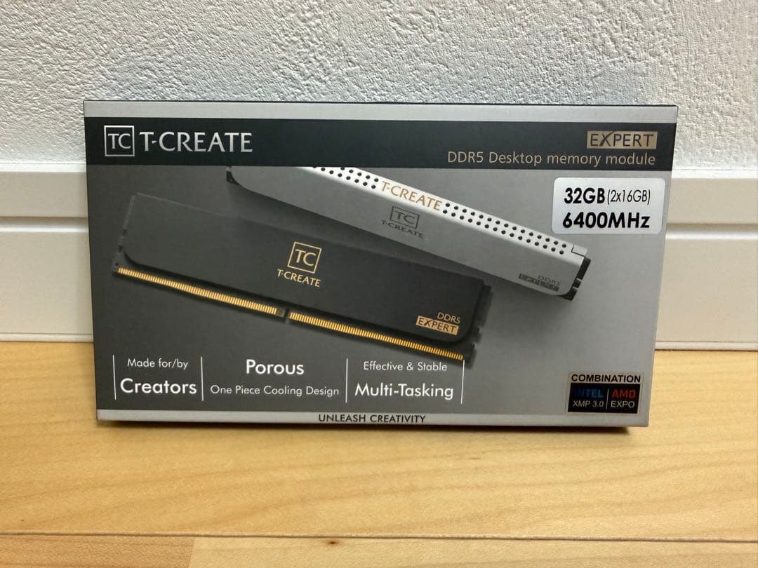 T-CREATE DDR5 32GB (2x16GB) 6400MHz メモリ TEAMGROUP T-Create Expert CL32 Overclocking 10L DDR5 32GB Kit (2 x