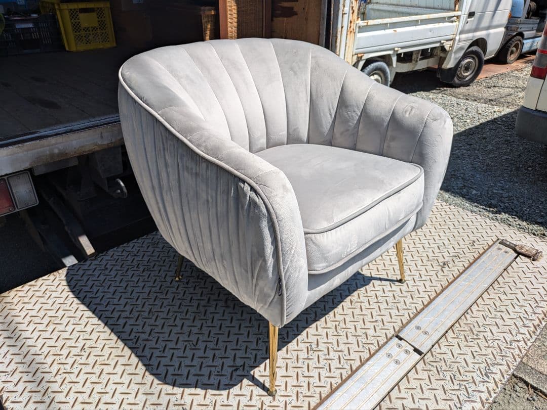 Altrobene/1人掛けソファー/ベルベットソファ/グレー Amazon.co.jp: Altrobene 1人掛け ソファー ベルベット ソファ モダン