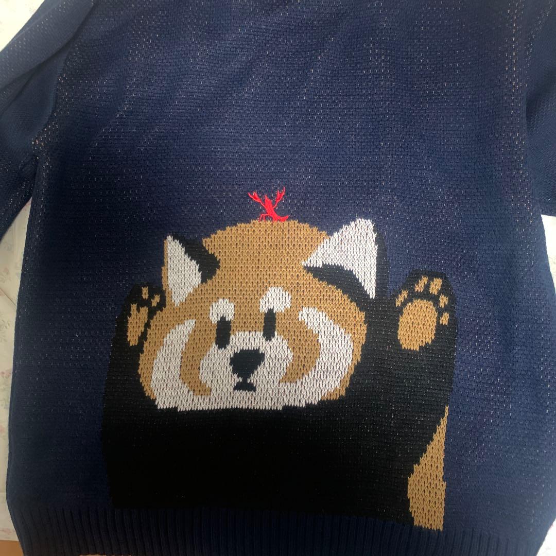 GraniphイカクウォッシャブルジャカードニットネイビーLサイズunisex