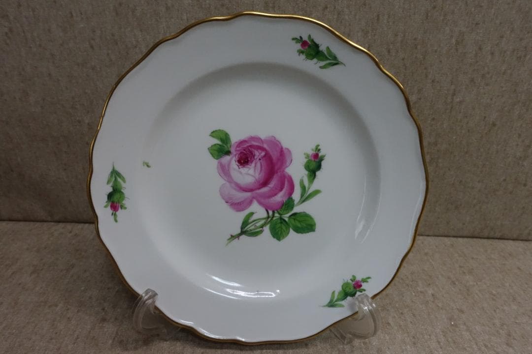 マイセン ピンクローズ 金彩プレート ペア スクラッチ - メルカリ