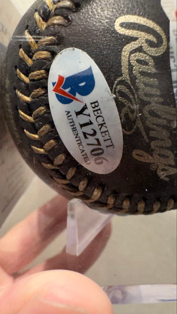 フェルナンドタティスjr直筆サインボール 限定黒ボールBECKETT社