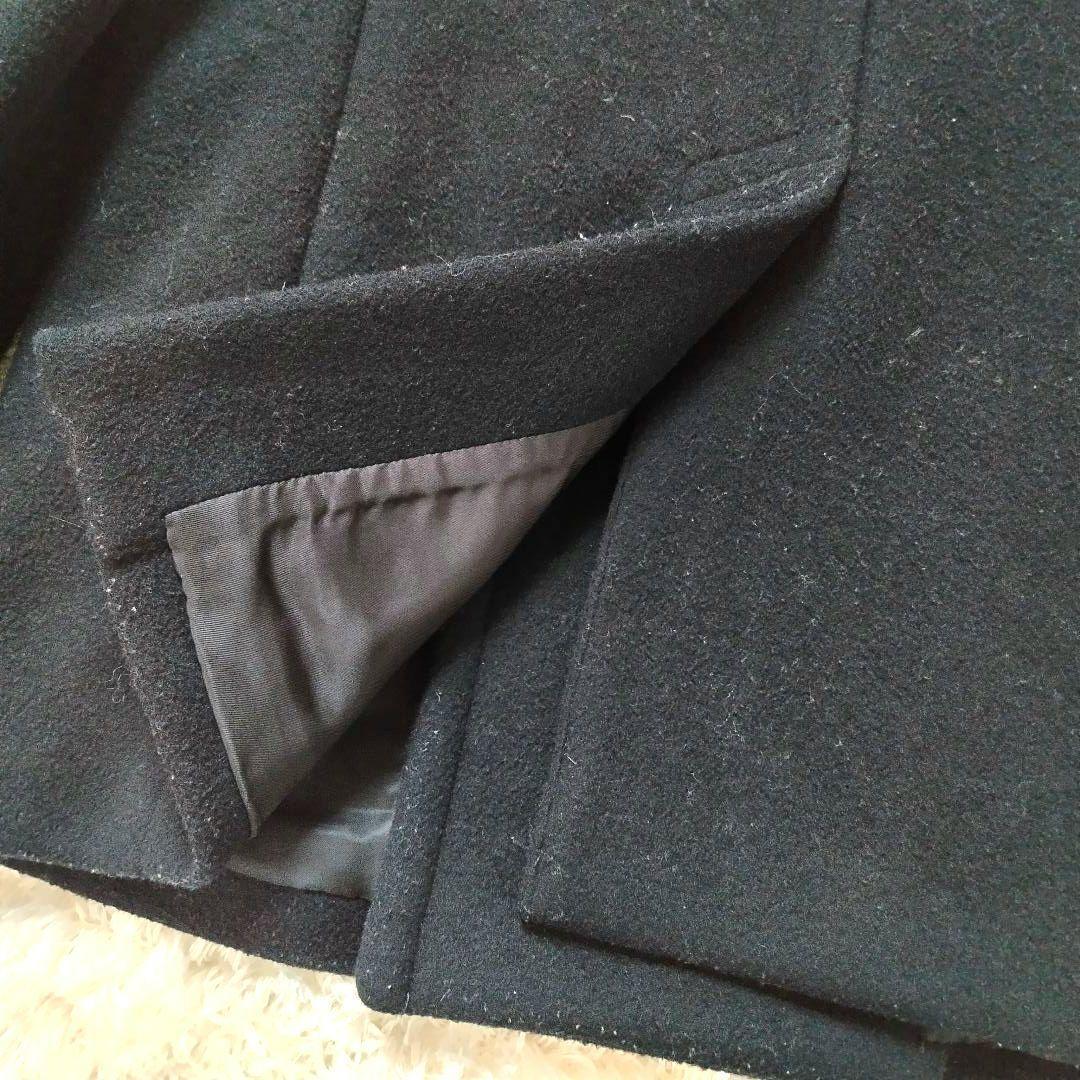 HYKE ハイク ピーコート Pコート ウール 羊毛 ネイビー green 2