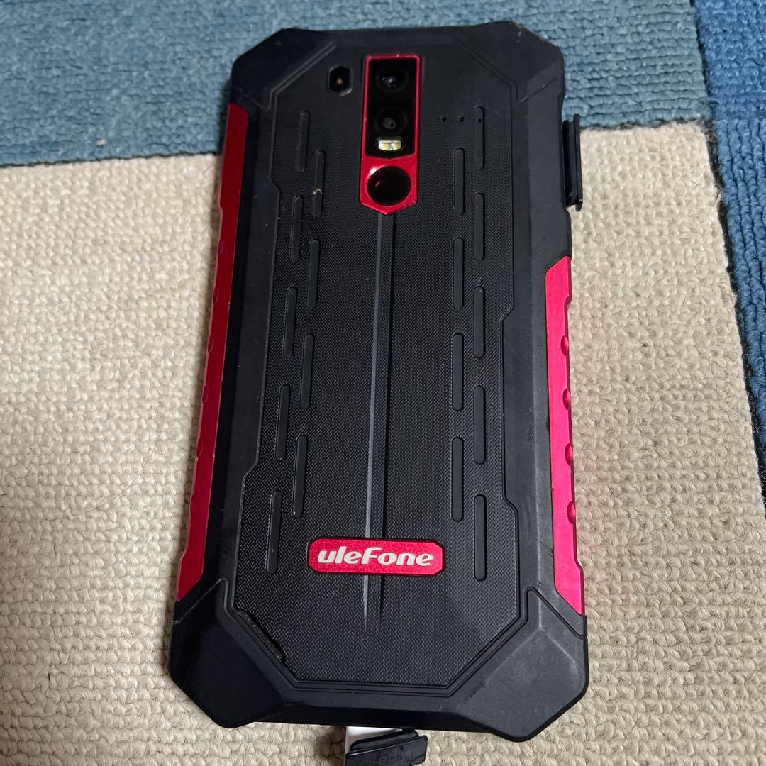 中古 Ulefone armor 6e スマートフォン 耐衝撃性 黒と赤 - メルカリ