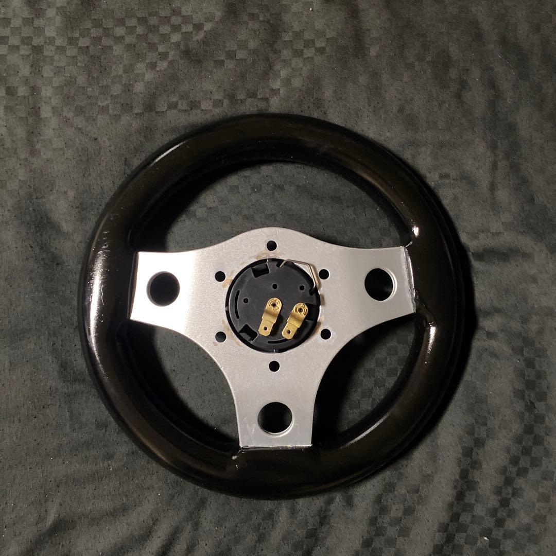 超小径ハンドル23パイ本物OBAベース 街道レーサー 旧車 当時物 昭和