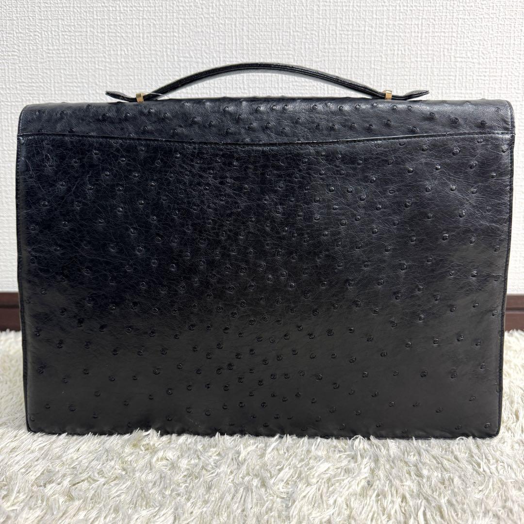 タグ付き 極美品 定価58万 バリー オーストリッチ ビジネスバッグ A4