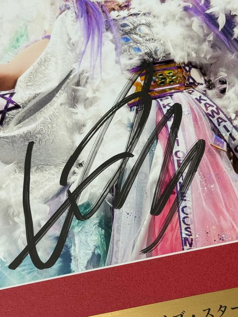 STARDOM 中野たむ 直筆サイン入り フォトフレーム 赤いベルト初戴冠