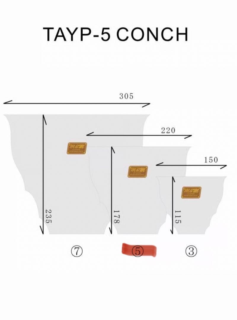 M&M x MASSES TYPE5 【Conch】Aluminum