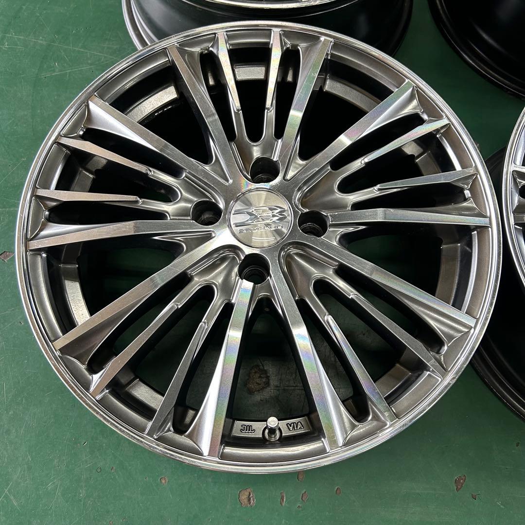 中古アルミ16X6.5 4穴 レイズマルカ ブロッケン カローラ、アクア