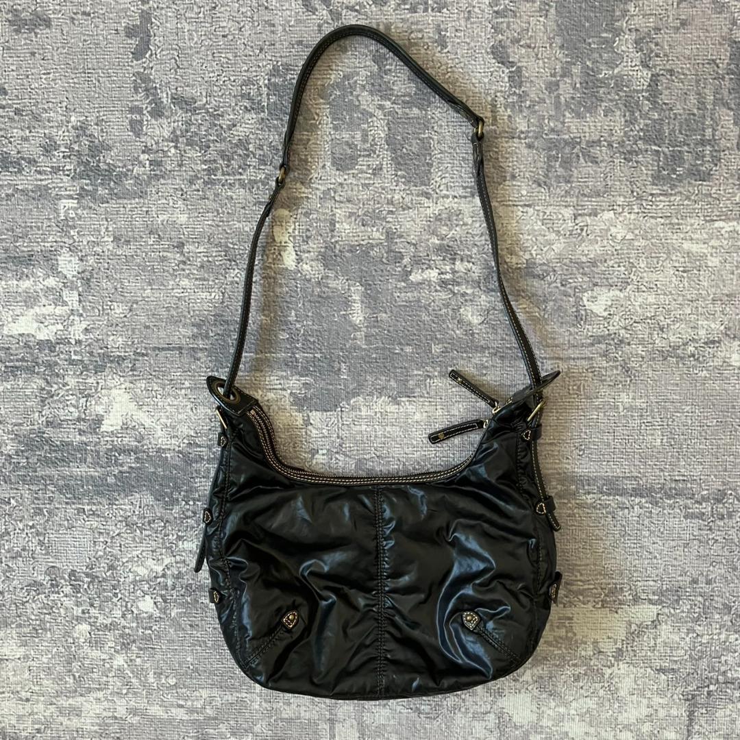 Y2K】archive shoulder bag studs black