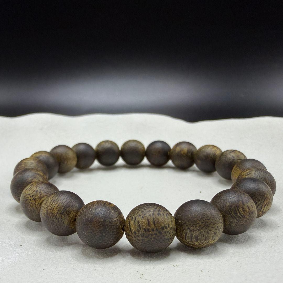 R056 極上緑油伽羅伽楠香奇楠香沈香手串 高級ブレスレット重さ：10.8g