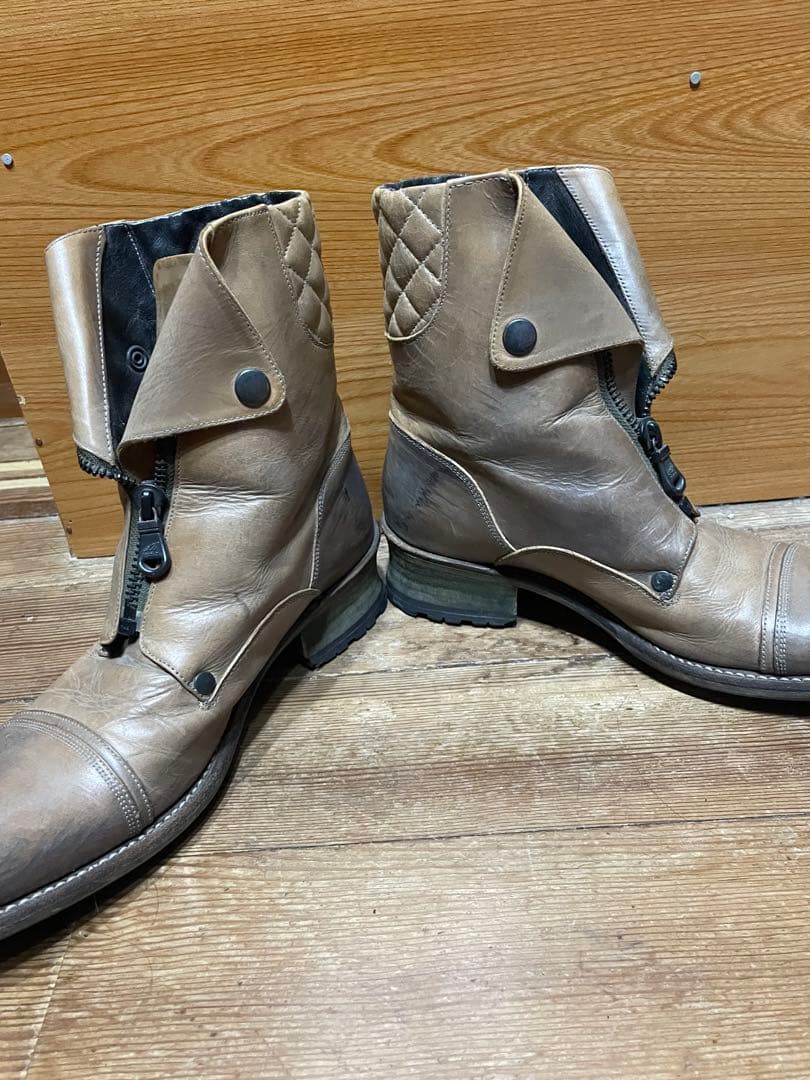 alfredoBANNISTERセンターZIP Wライダースブーツ セット - メルカリ