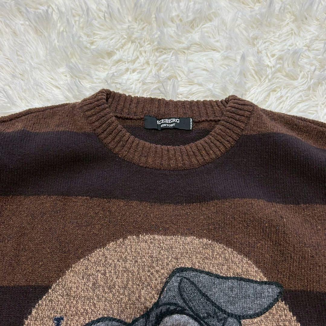 ICEBERG HISTORY ディズニーウール100 ニット イタリア製 茶M - メルカリ