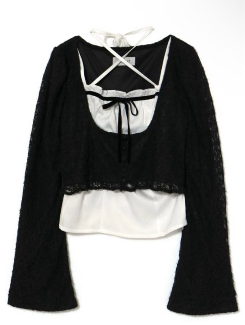 BUBBLES シャギーレースアンサンブル ブラック - メルカリ